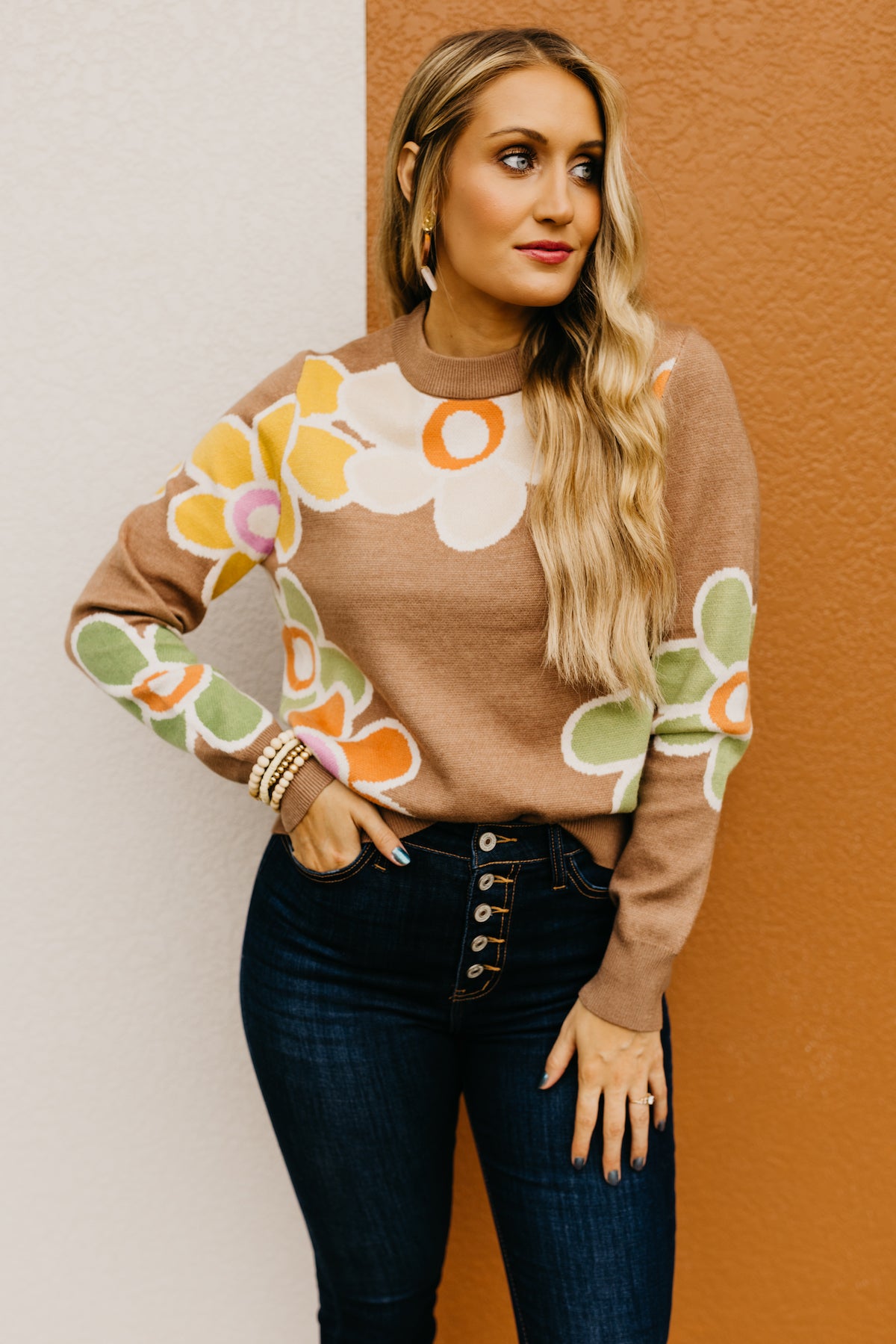 Vintage on sale floral sweater