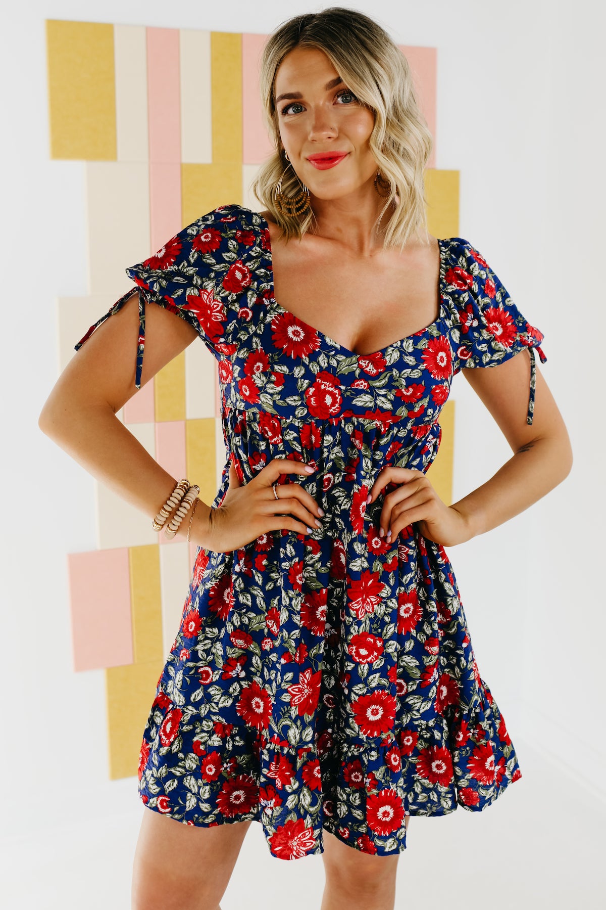 Floral store sweetheart dress