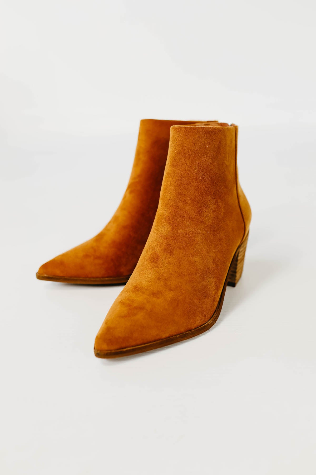 Shops camel pointed toe booties