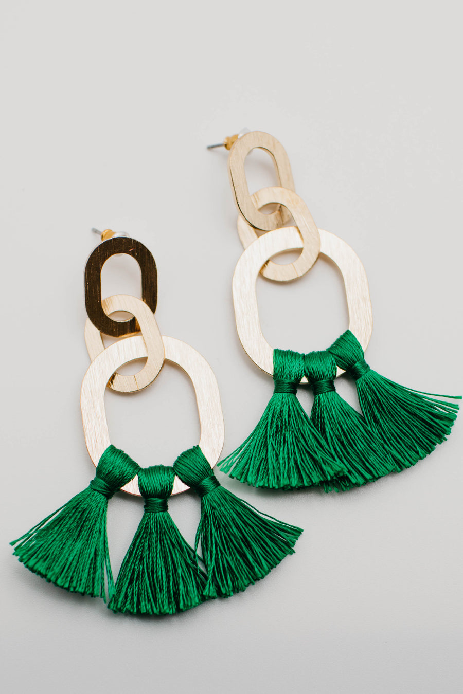 The Olyve Linked Tassel Earring