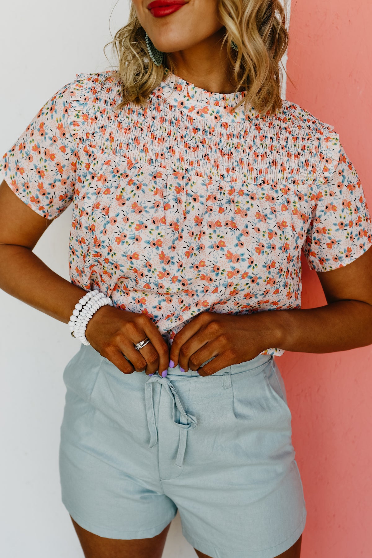 The Breece Floral Smocked Blouse - FINAL SALE