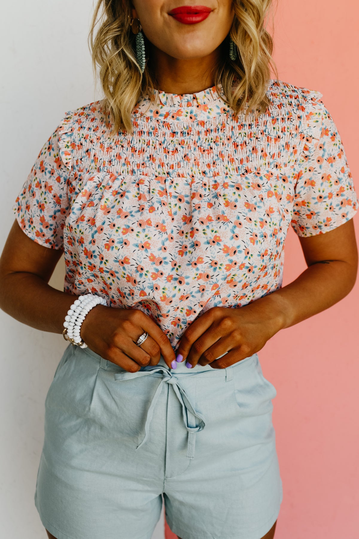 The Breece Floral Smocked Blouse - FINAL SALE