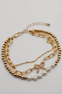 The Darcey Pearl & Bow Bracelet