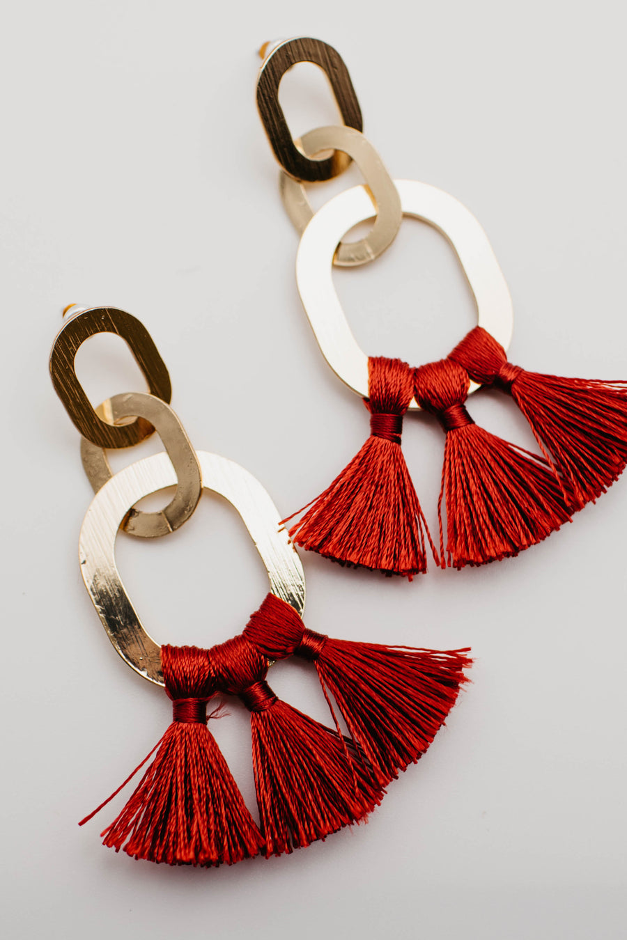 The Olyve Linked Tassel Earring