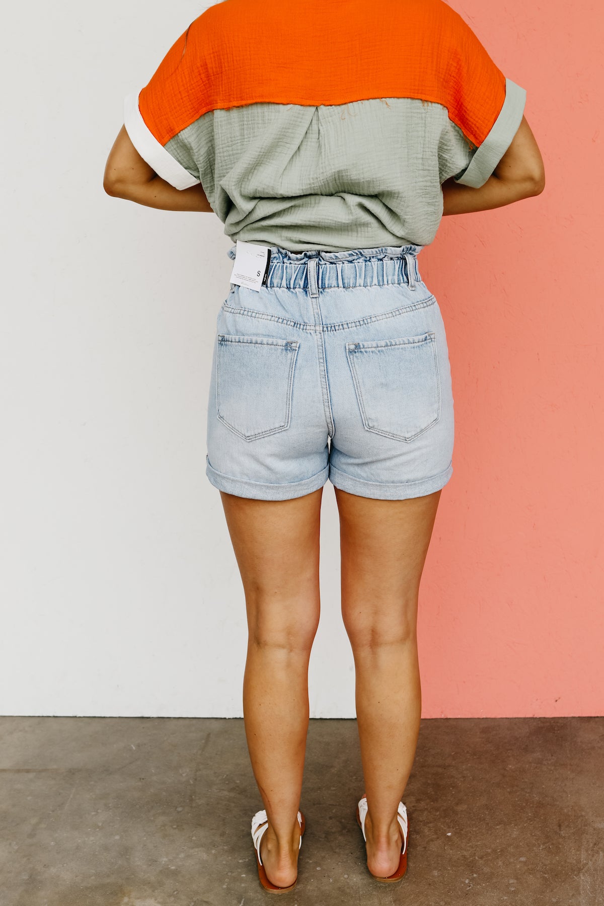 Paperbag Waist Denim Shorts | SHEIN USA