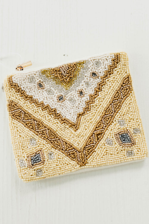 Gold Beaded Clutch Seed Bead Gold Clutch Bag Gold Beaded 