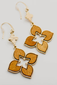 The Belinda Wood Floral Earring