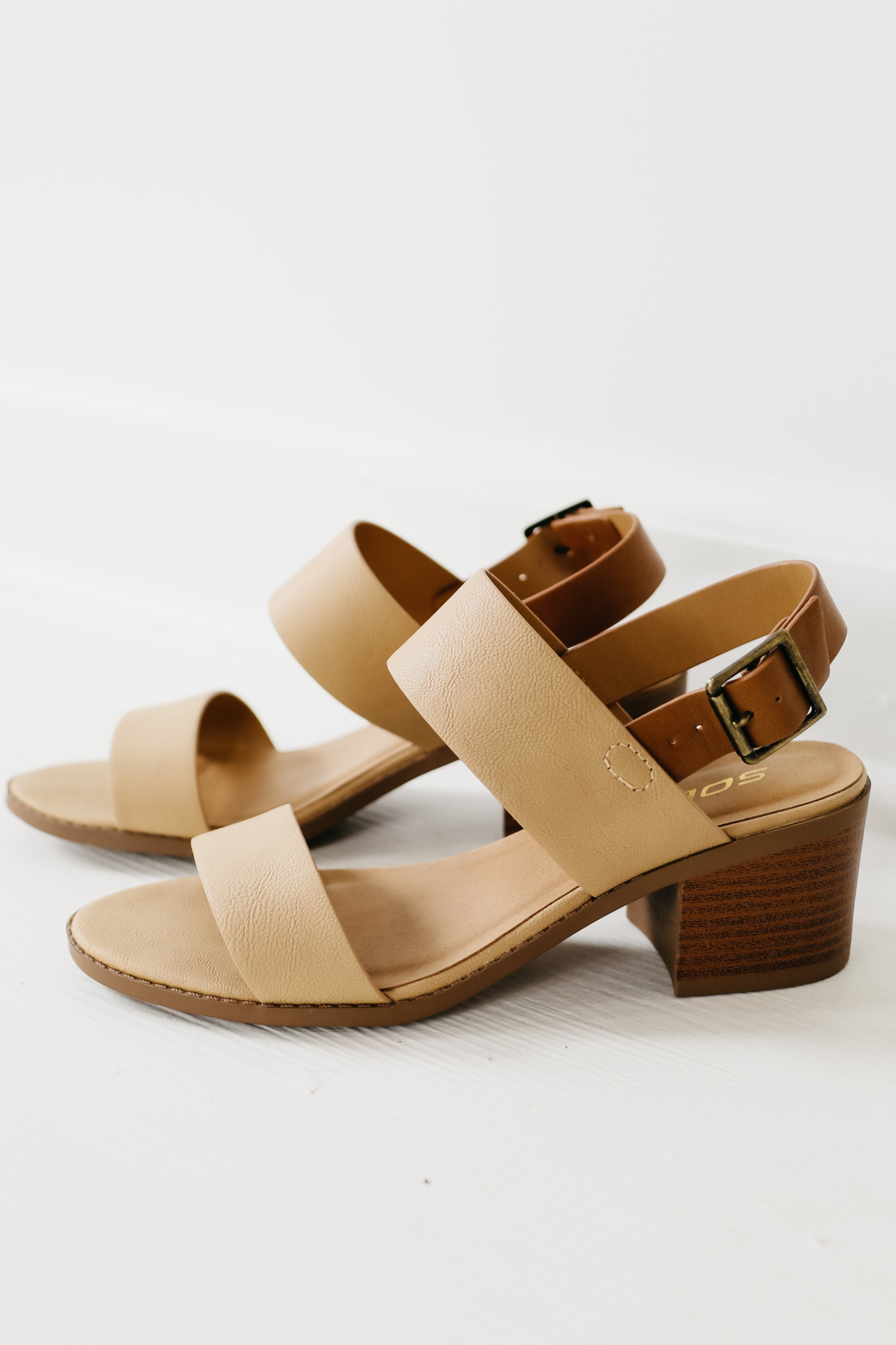 Tan block heel discount sandals