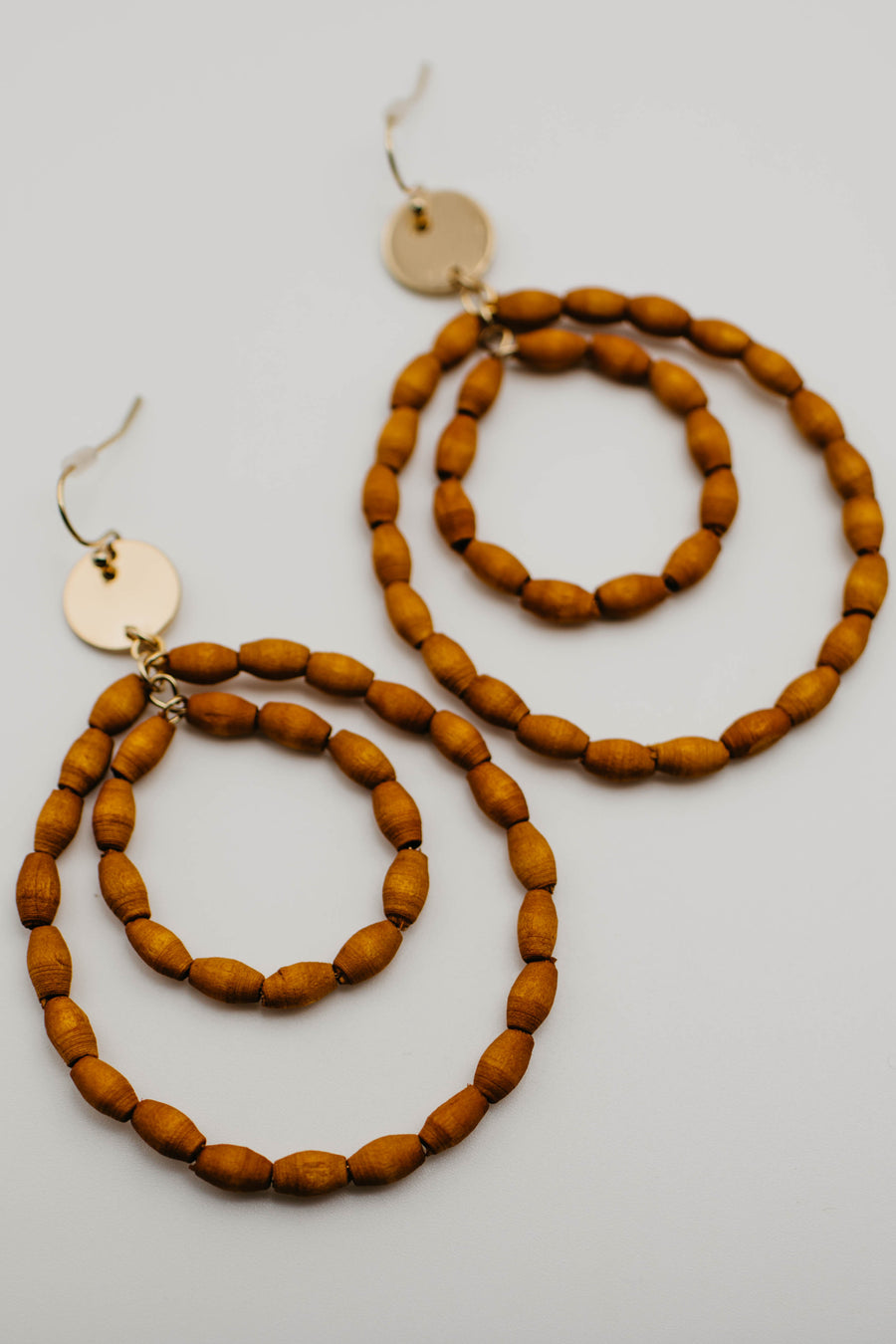 The Aliza Wood Bead Earring