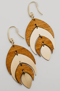 The Ollie Tiered Wood Earring