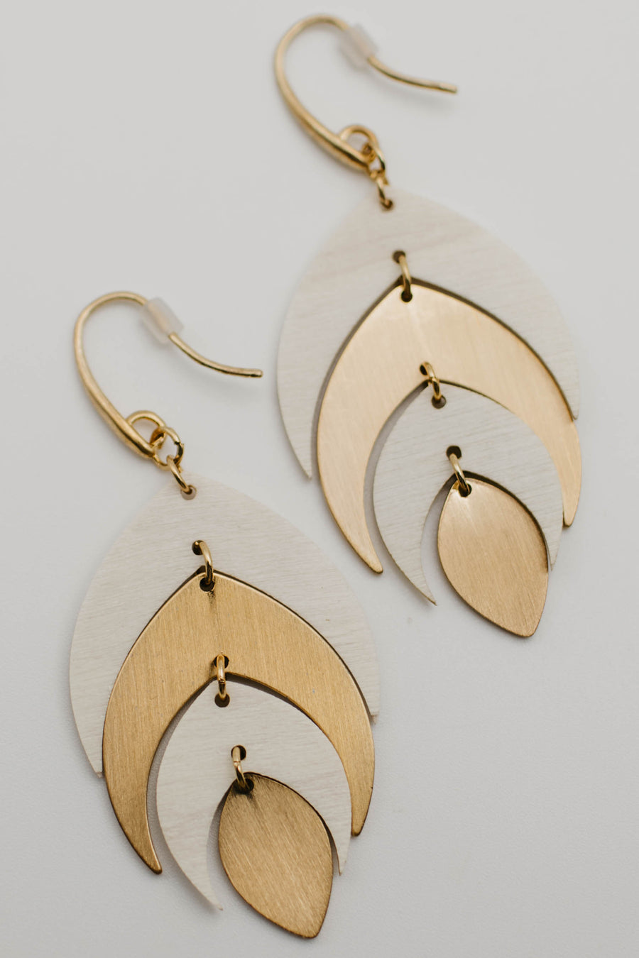 The Ollie Tiered Wood Earring