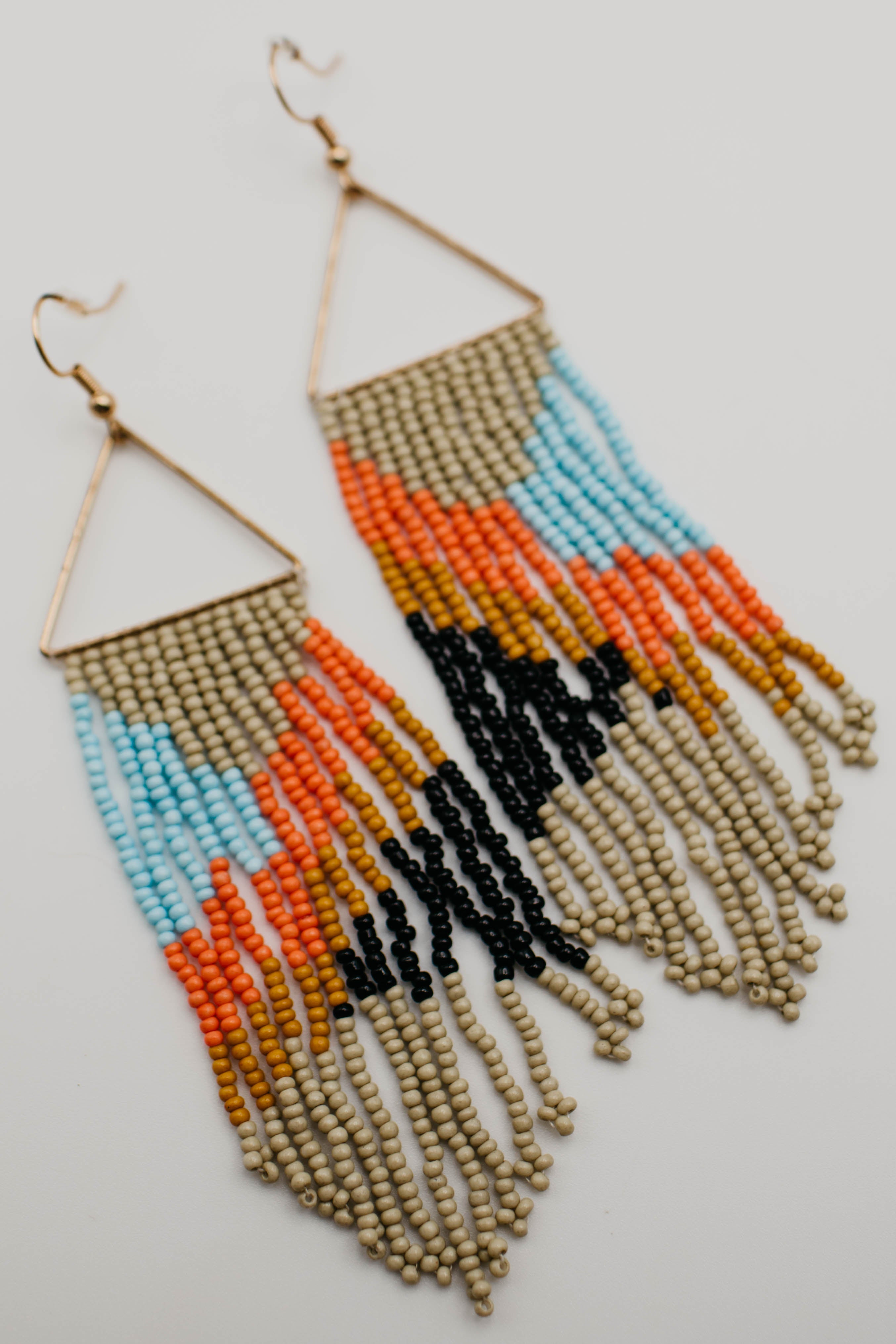 The Teddy Seed Bead Fringe Earring