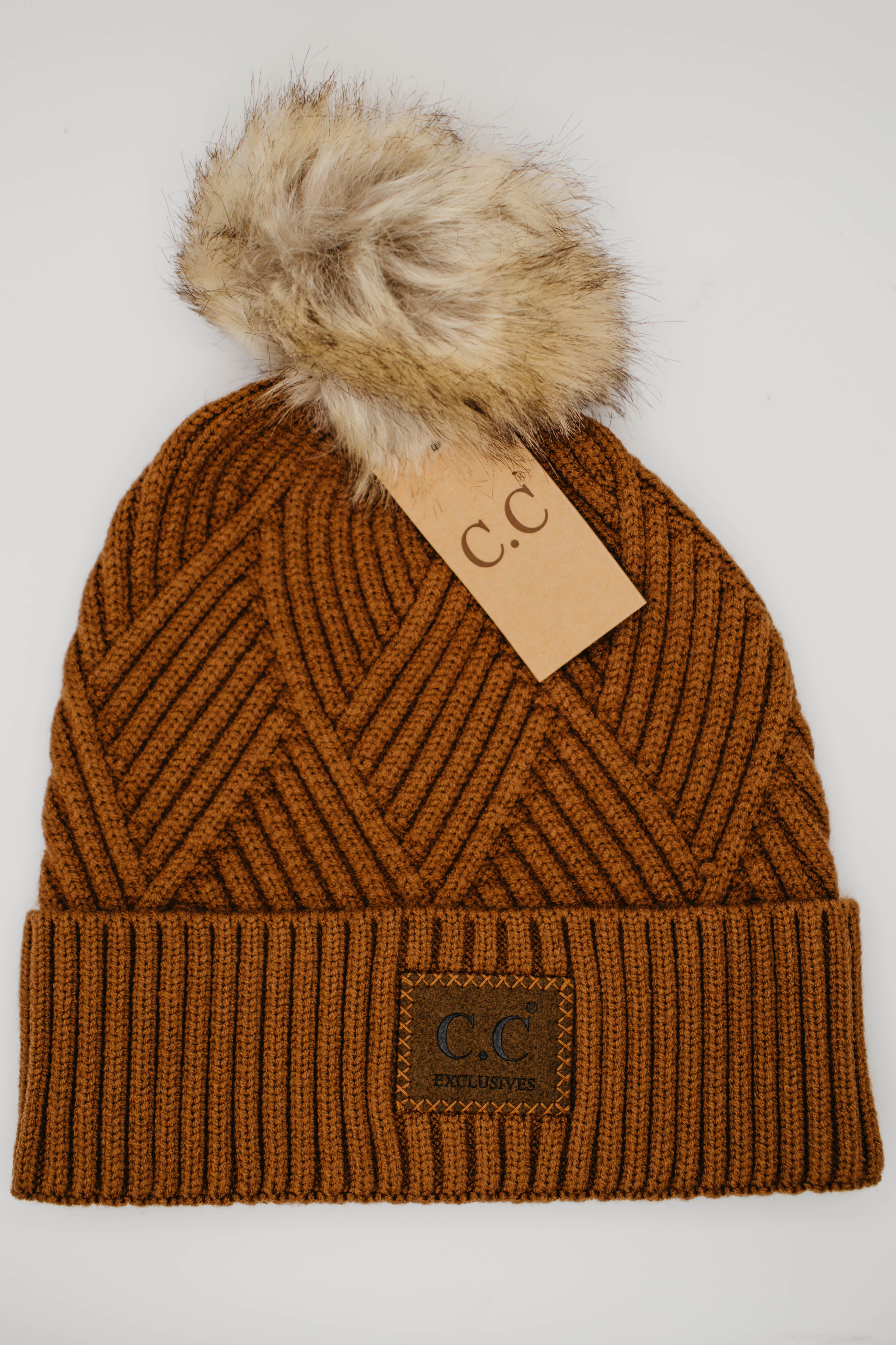 The C.C. Suede Patch Beanie