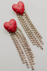 The Sofia Rhinestone Heart Earring