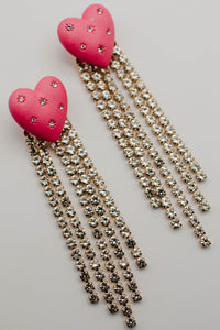 The Sofia Rhinestone Heart Earring