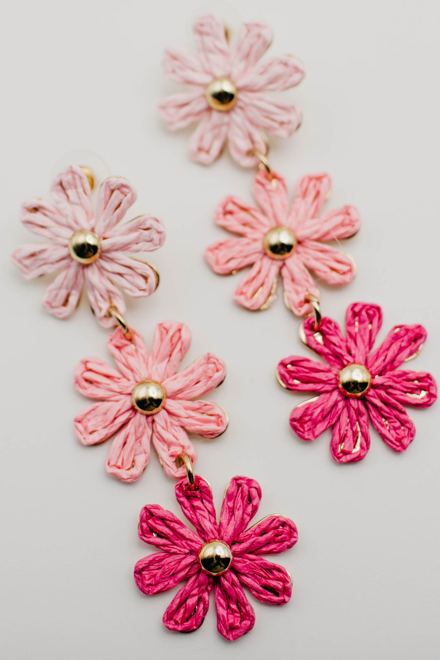 The Willow Raffia Flower Drop Earring