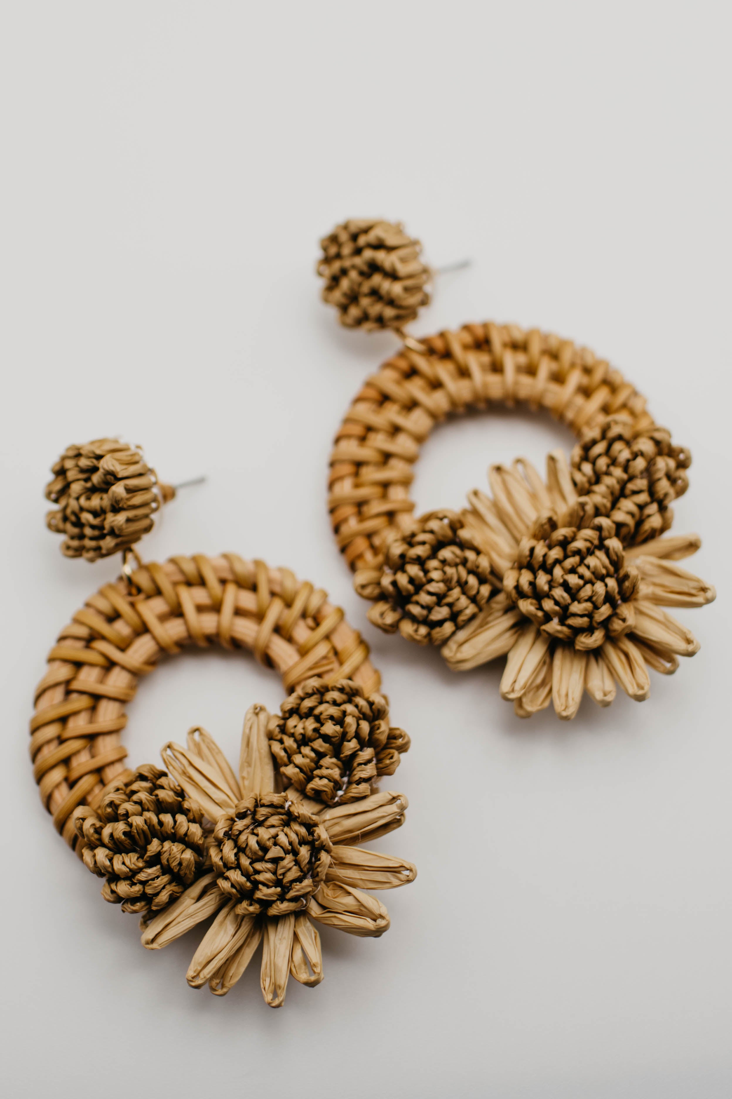 The Wendy Rattan Flower Earring