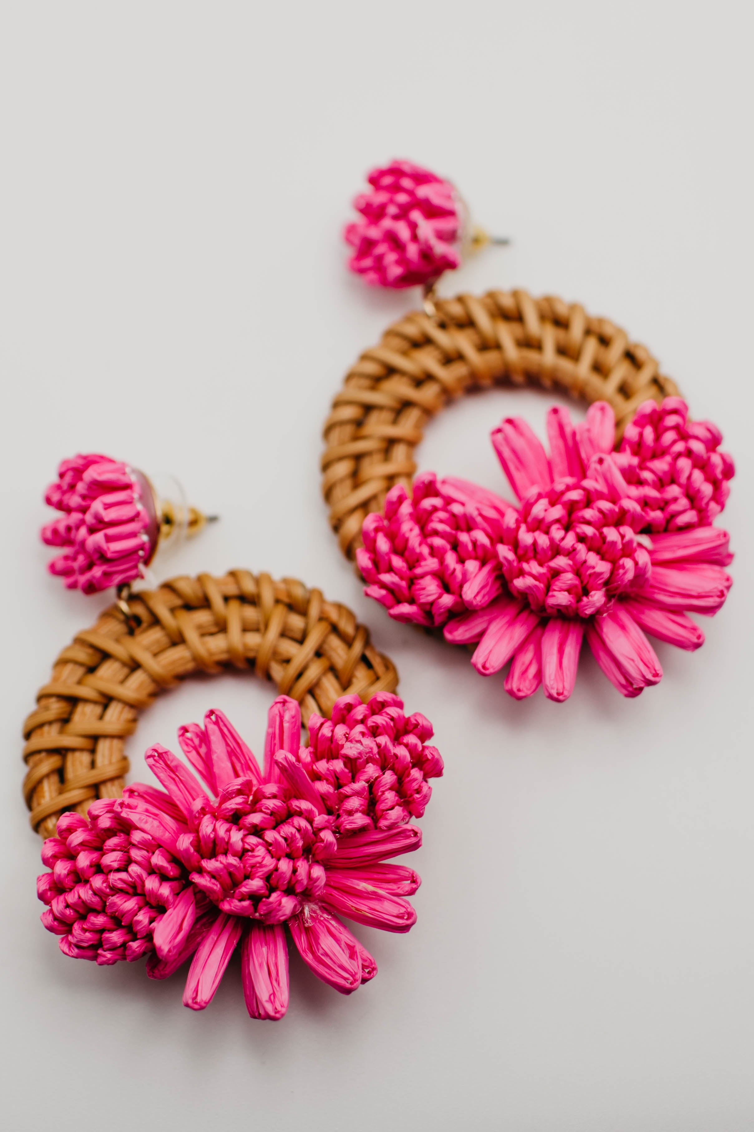 The Wendy Rattan Flower Earring