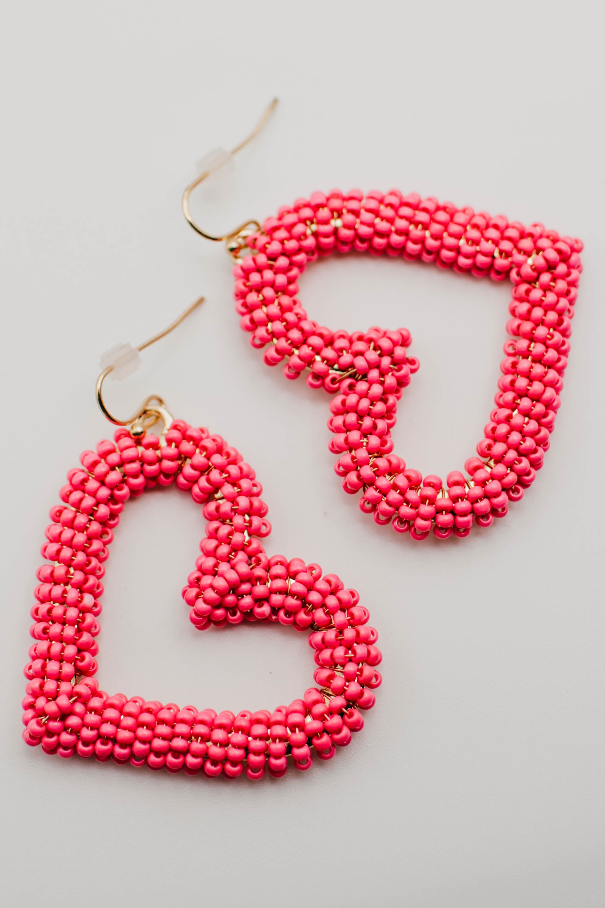 The Averie Seed Bead Heart Earring