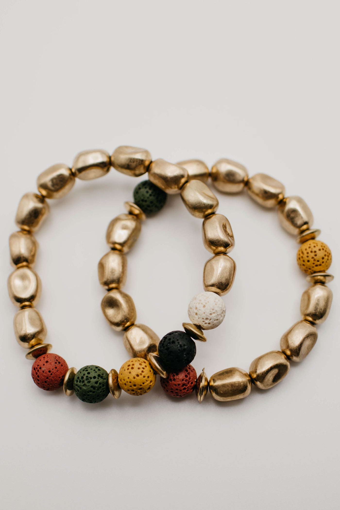 The Sloan Lava Stone Bracelet Set