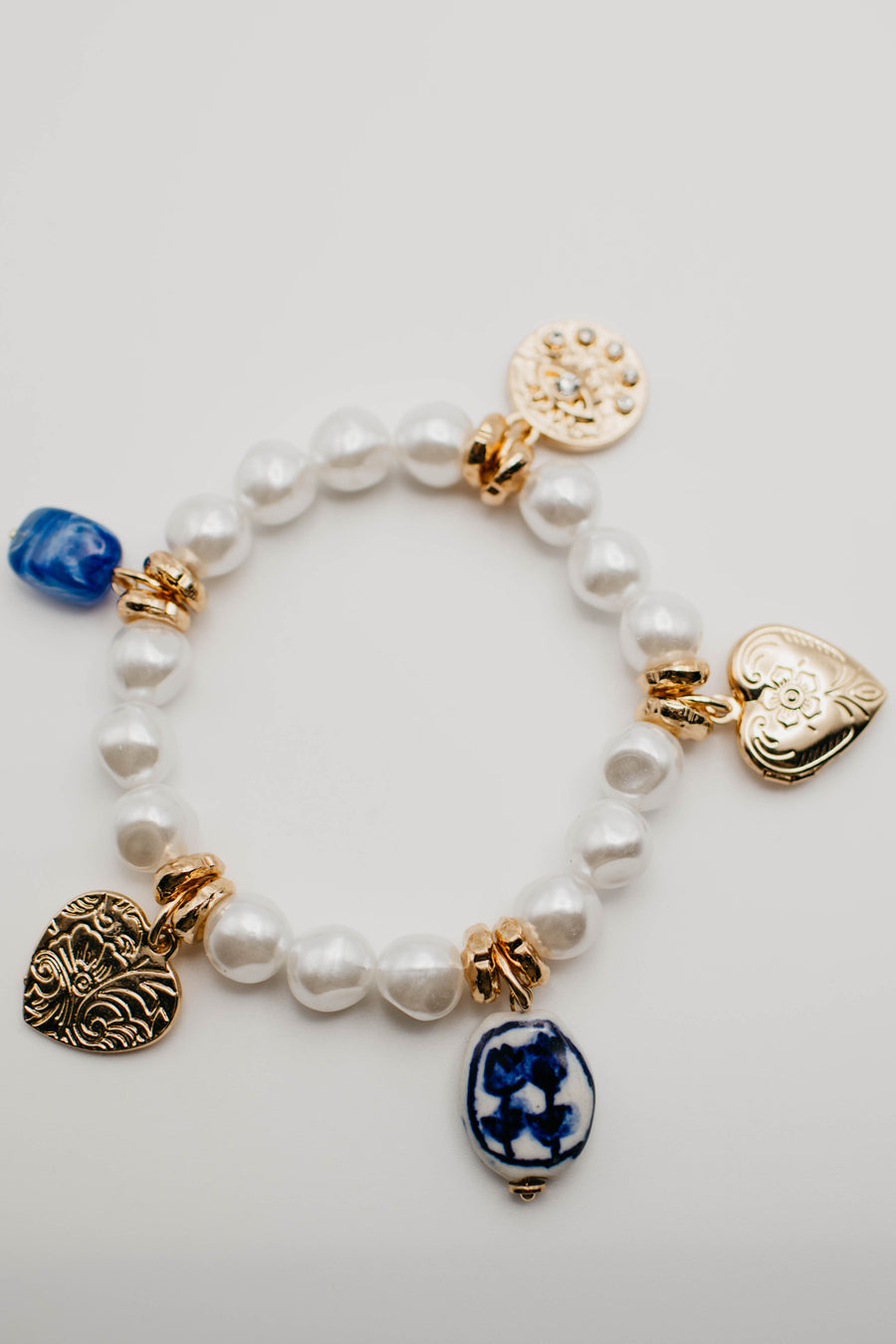 The Eloise Pearl Charm Bracelet