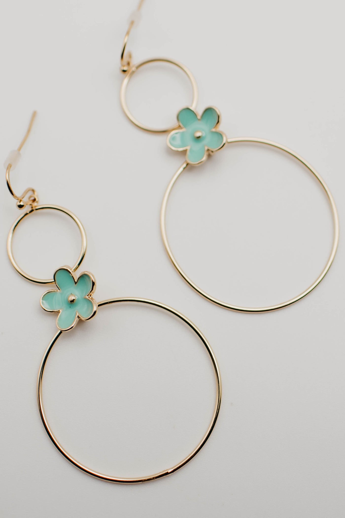 The Haylee Floral Drop Hoop Earring