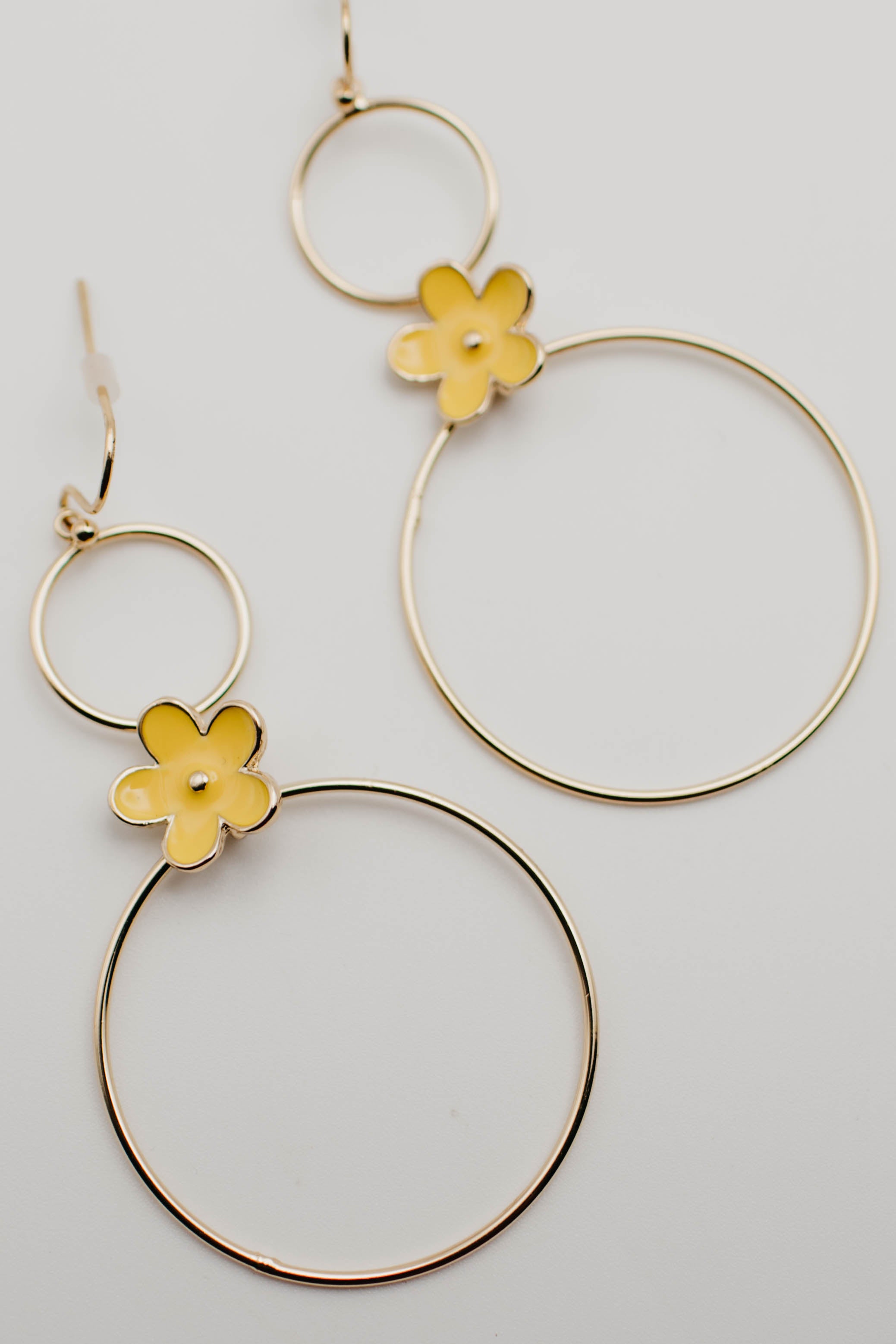 The Haylee Floral Drop Hoop Earring