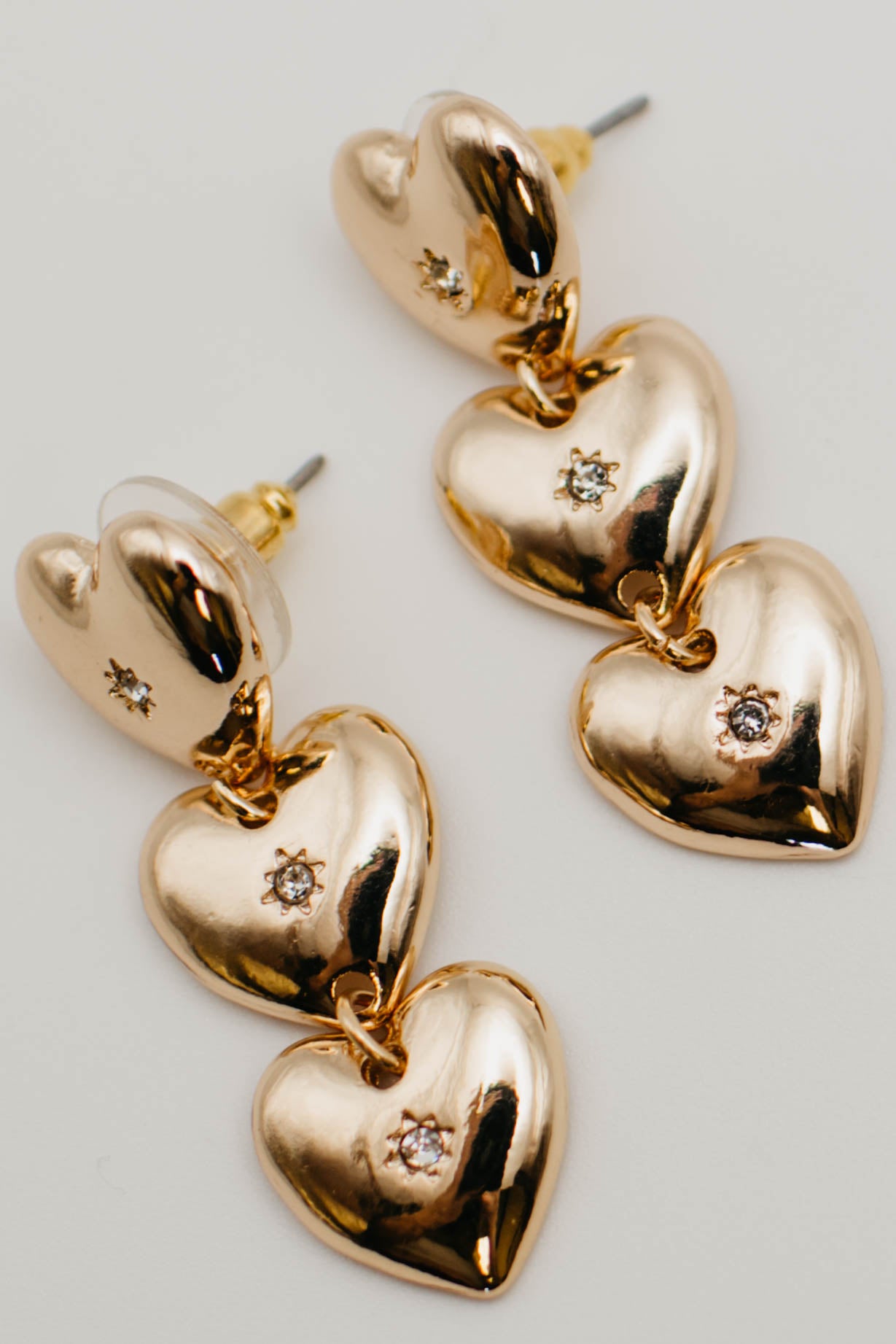 The Emmeline Triple Heart Earring