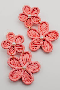 The Carrie Raffia Flower Earring