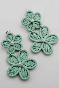 The Carrie Raffia Flower Earring