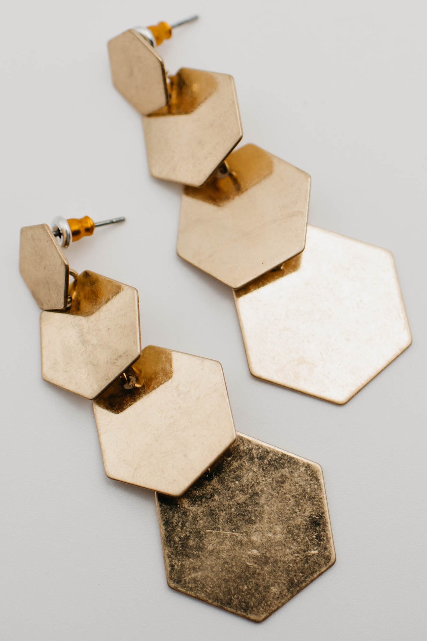 The Kira Hexagon Drop Earring