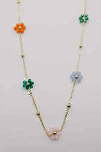 The Raylin Beaded Flower Necklace