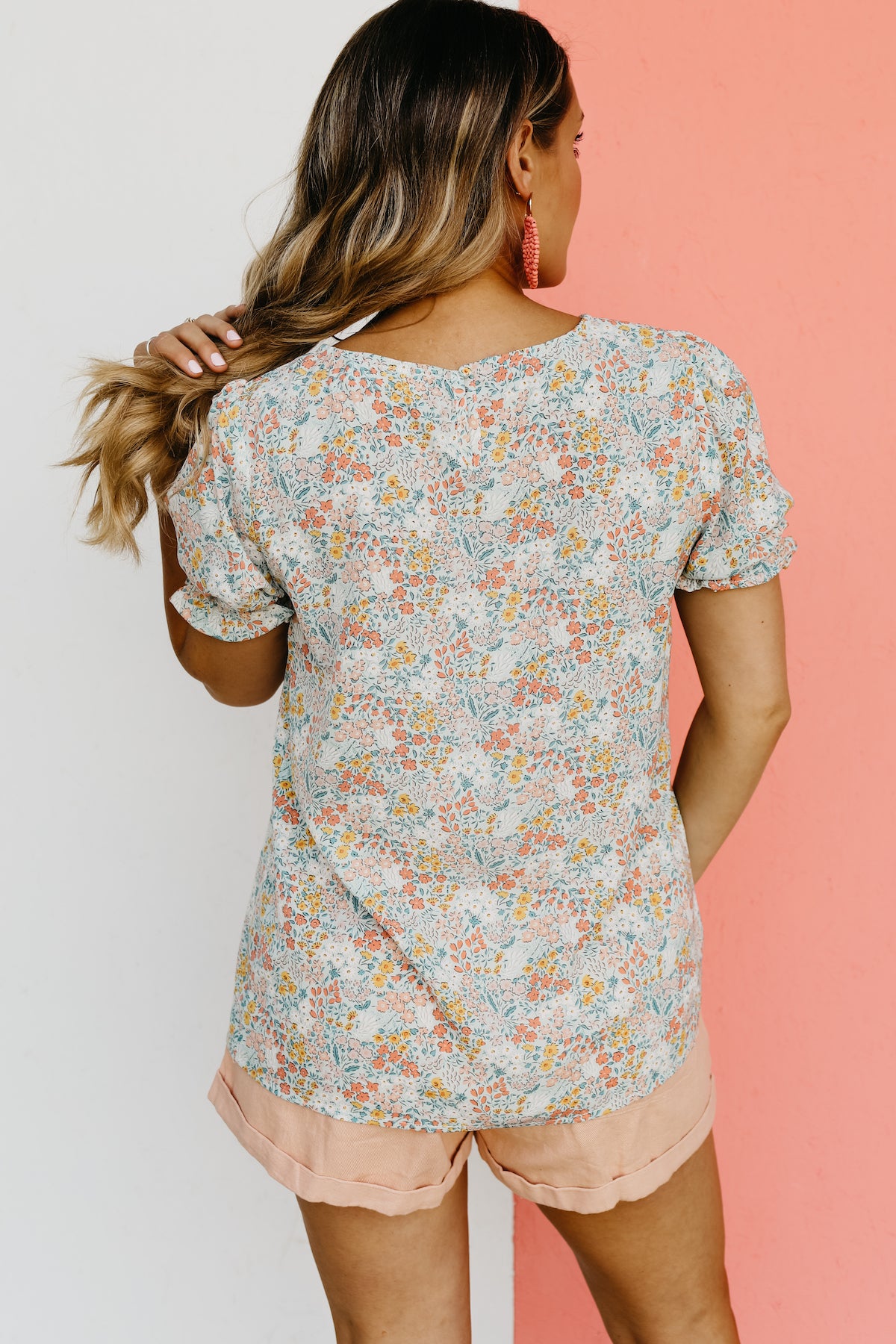 The Catelaya Pleated Ditsy Floral Blouse – MOD Boutique