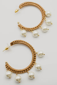 The Quinton Pearl Hoop Earring