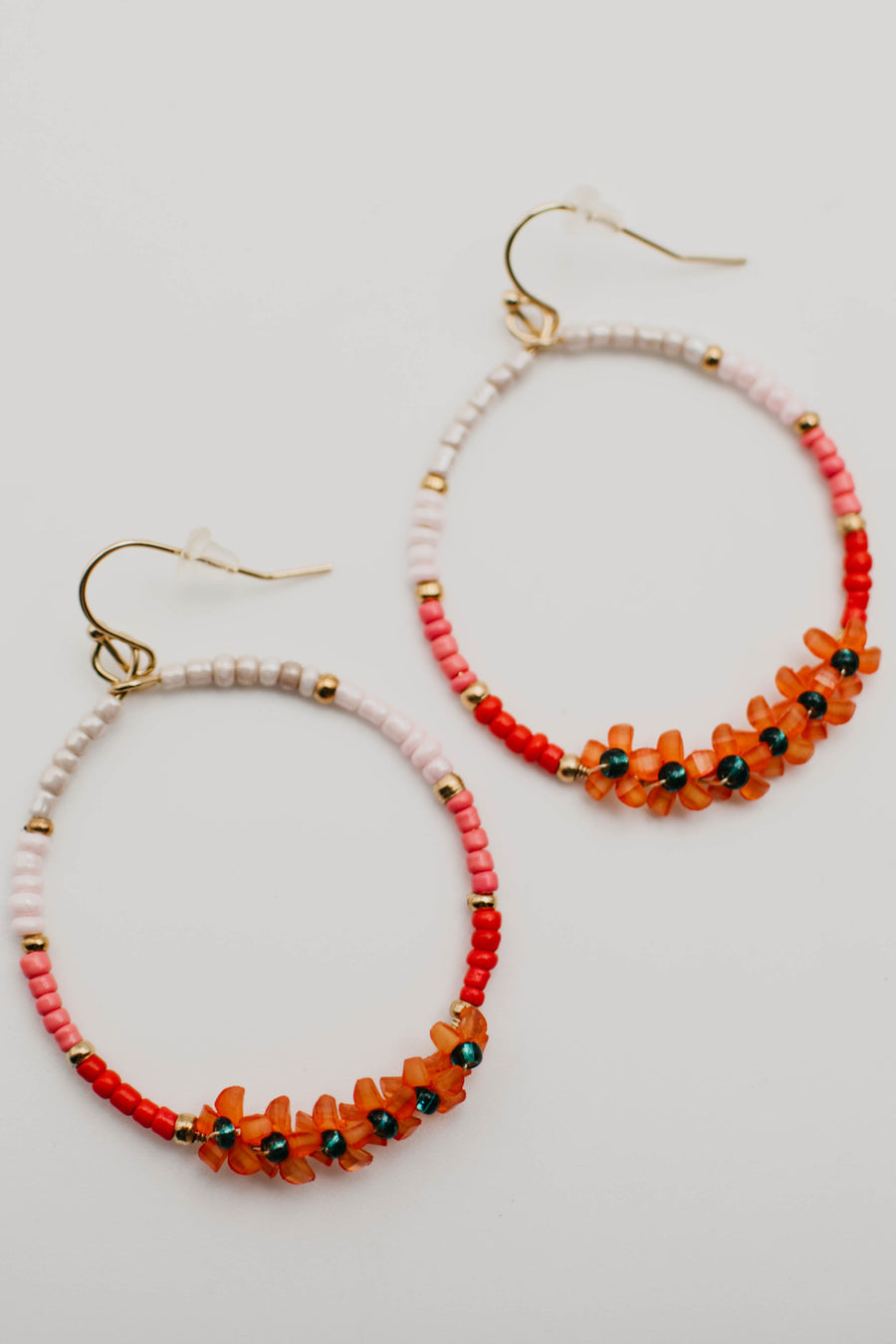 The Zoey Floral Seed Bead Earring