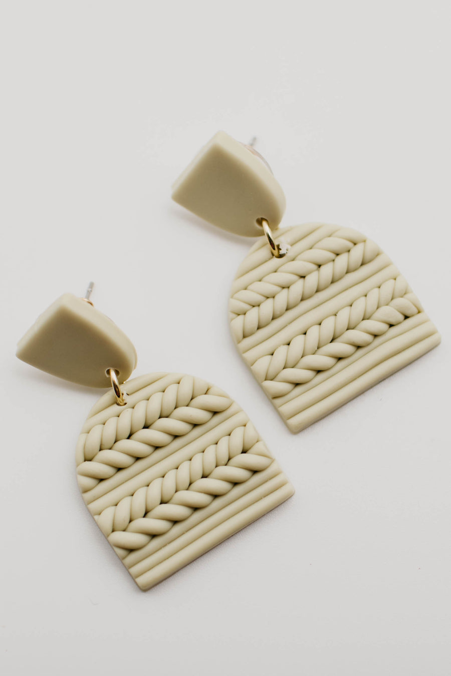 The Plaza Textured Clay Drop Earring