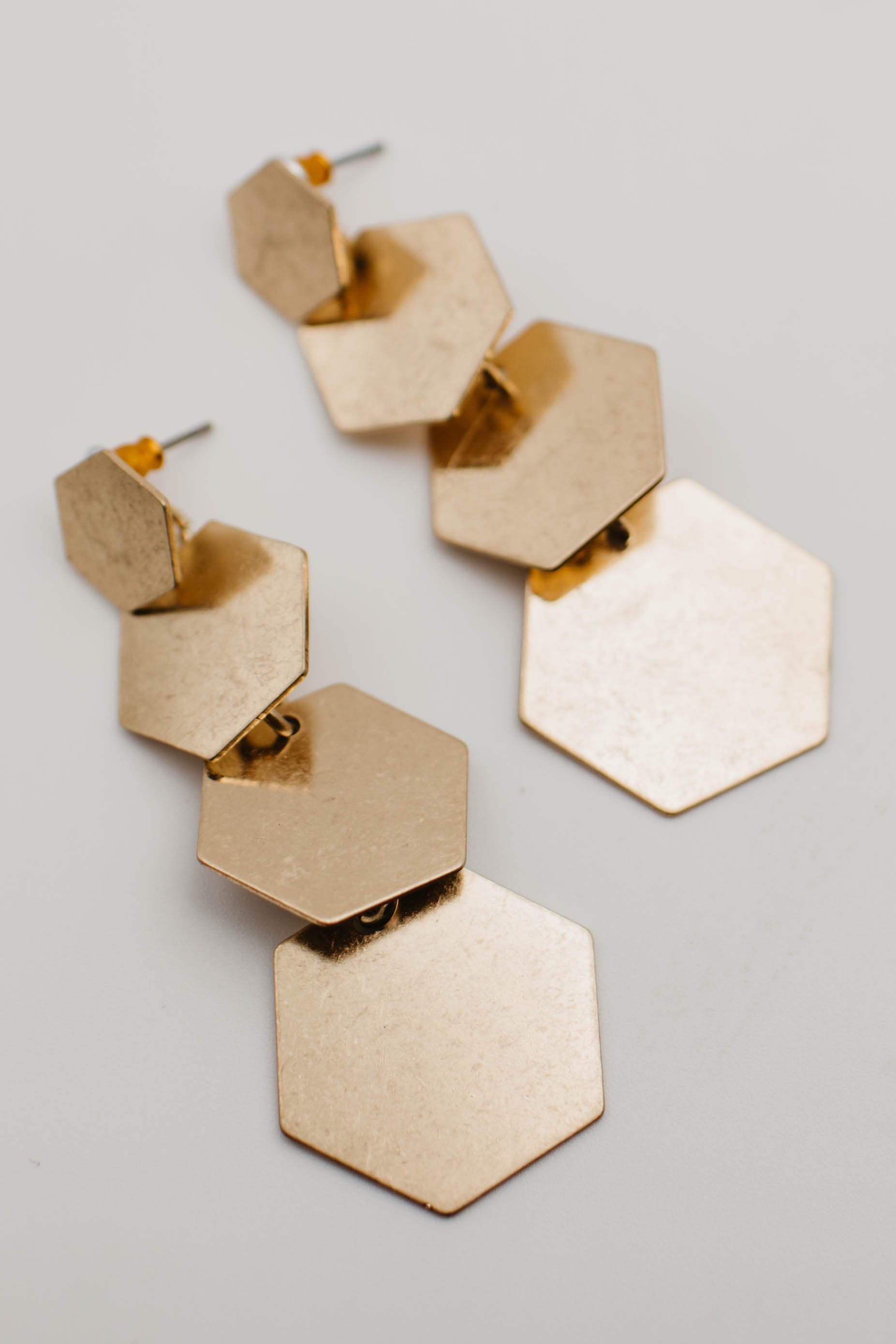 The Kira Hexagon Drop Earring