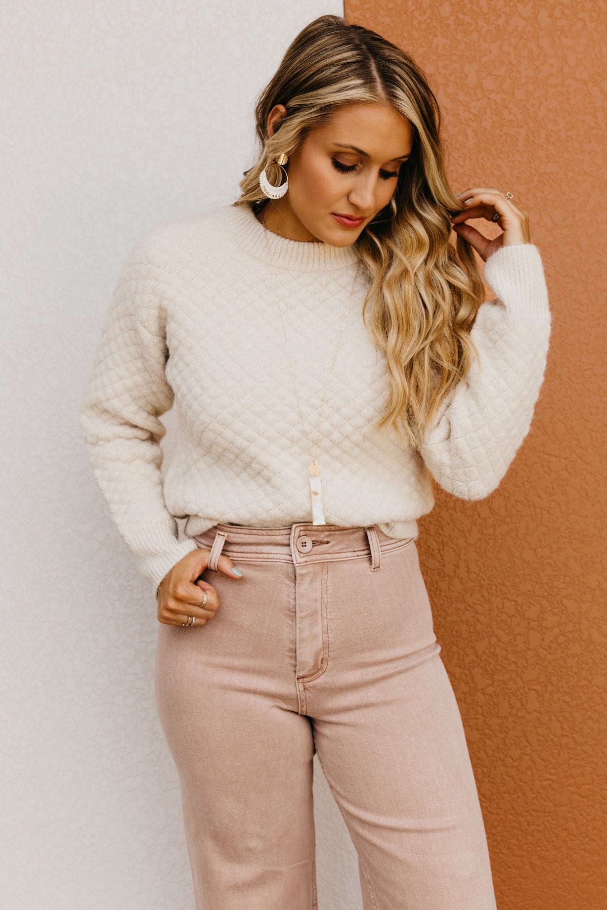 The Canaan Quilted Texture Sweater  - FINAL SALE