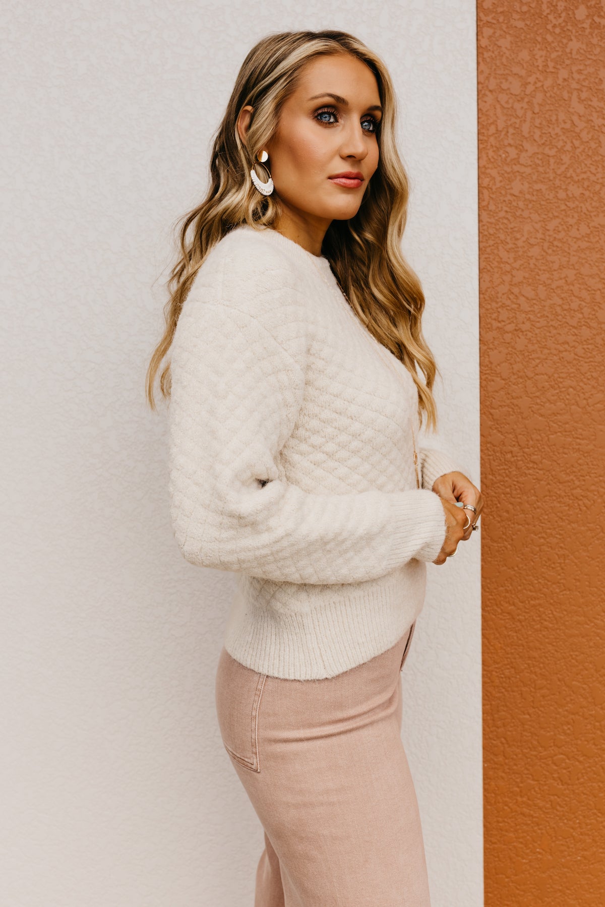 The Canaan Quilted Texture Sweater  - FINAL SALE