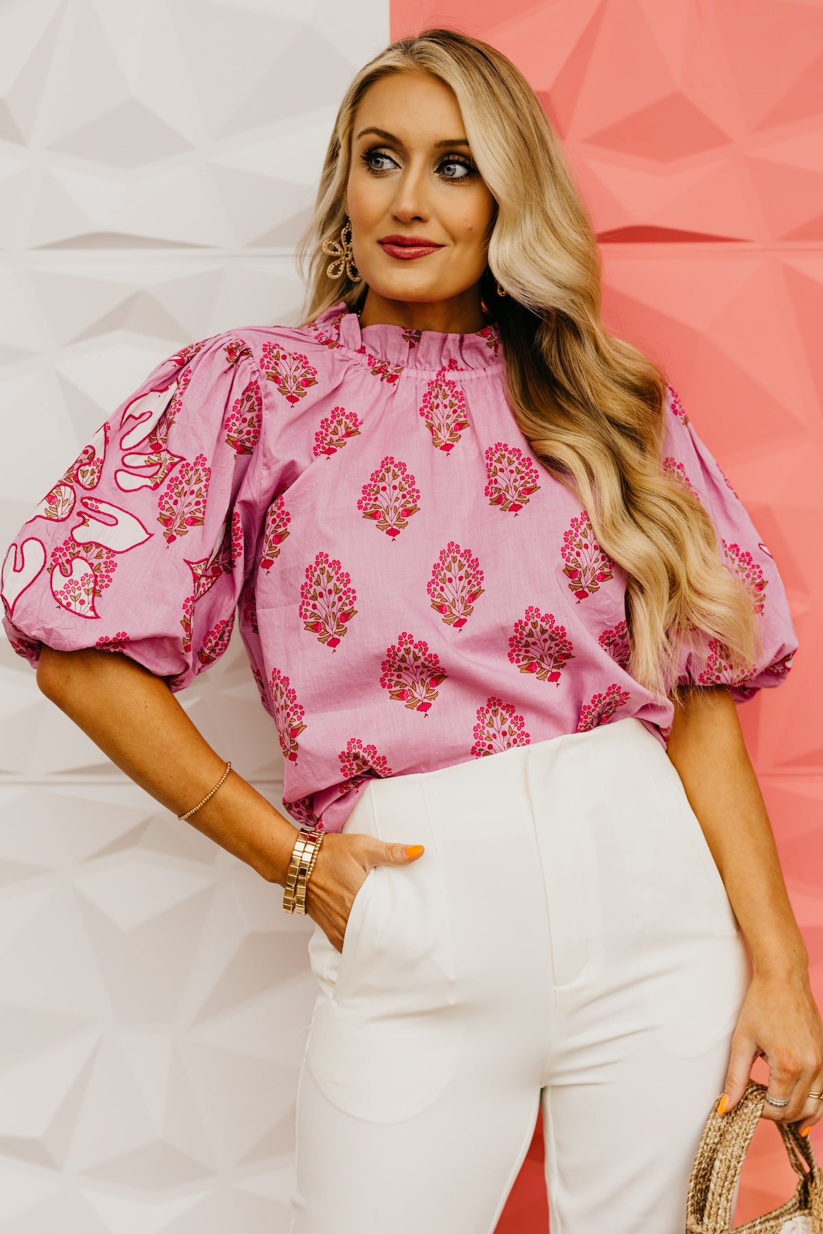 The Emilia Puff Sleeve Floral Top