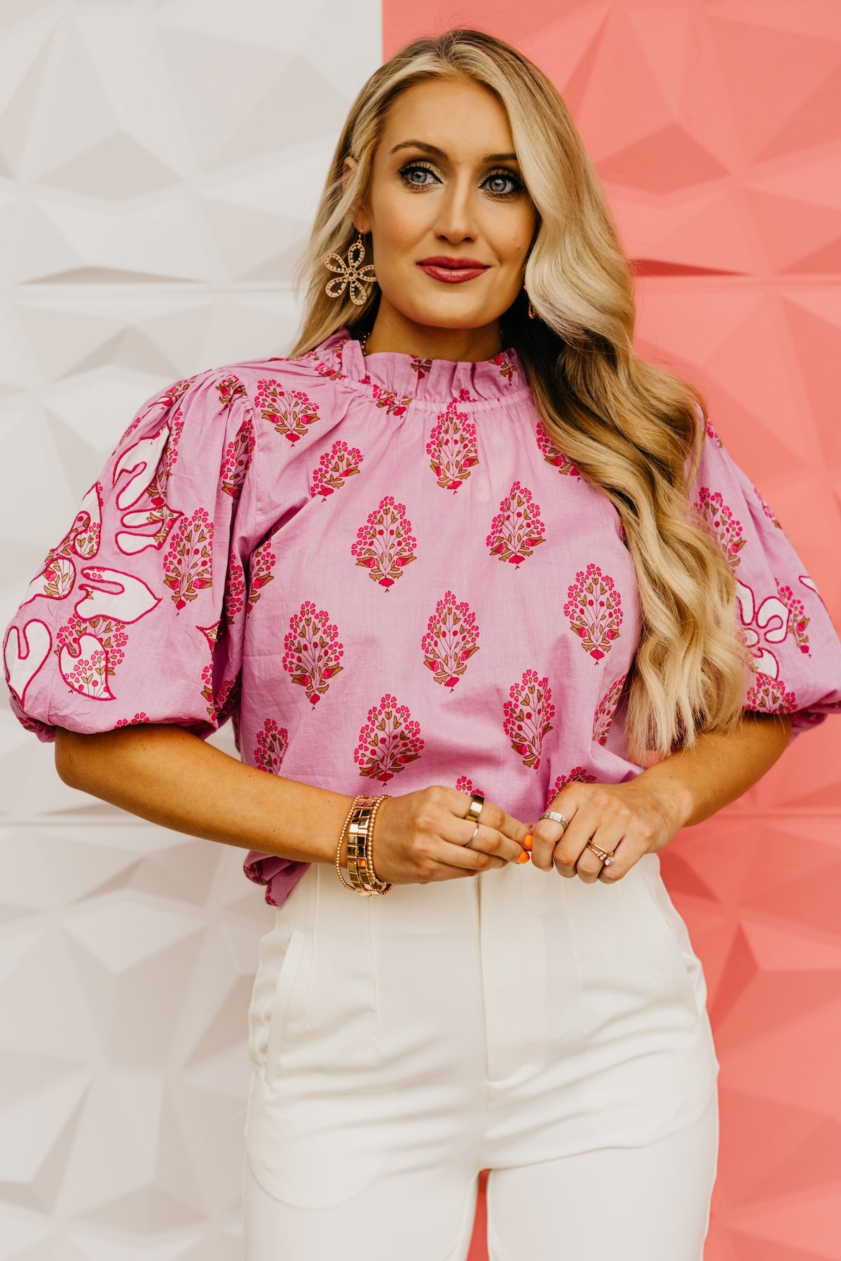 The Emilia Puff Sleeve Floral Top