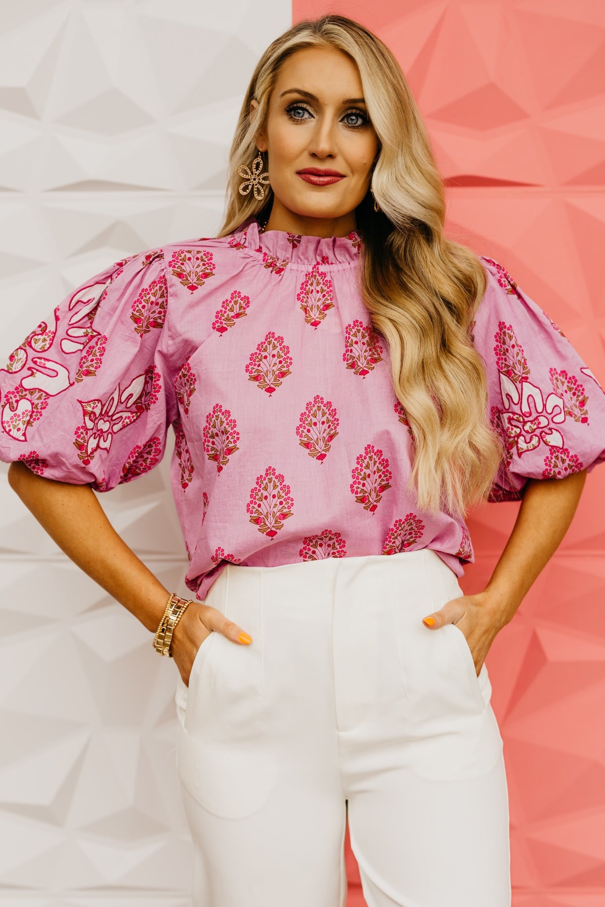 The Emilia Puff Sleeve Floral Top