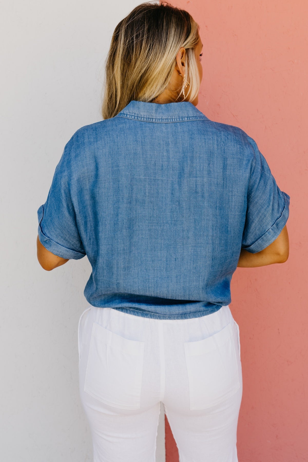 The Daniella Tie Front Chambray Shirt