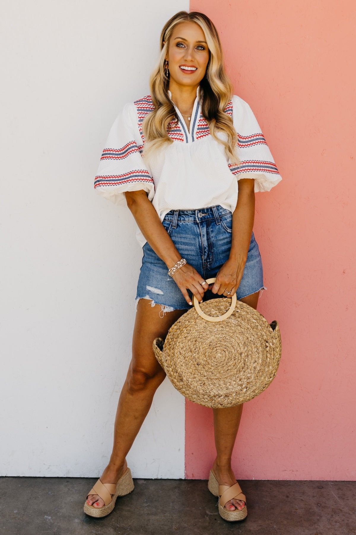 The Anakin Embroidered Textured Top