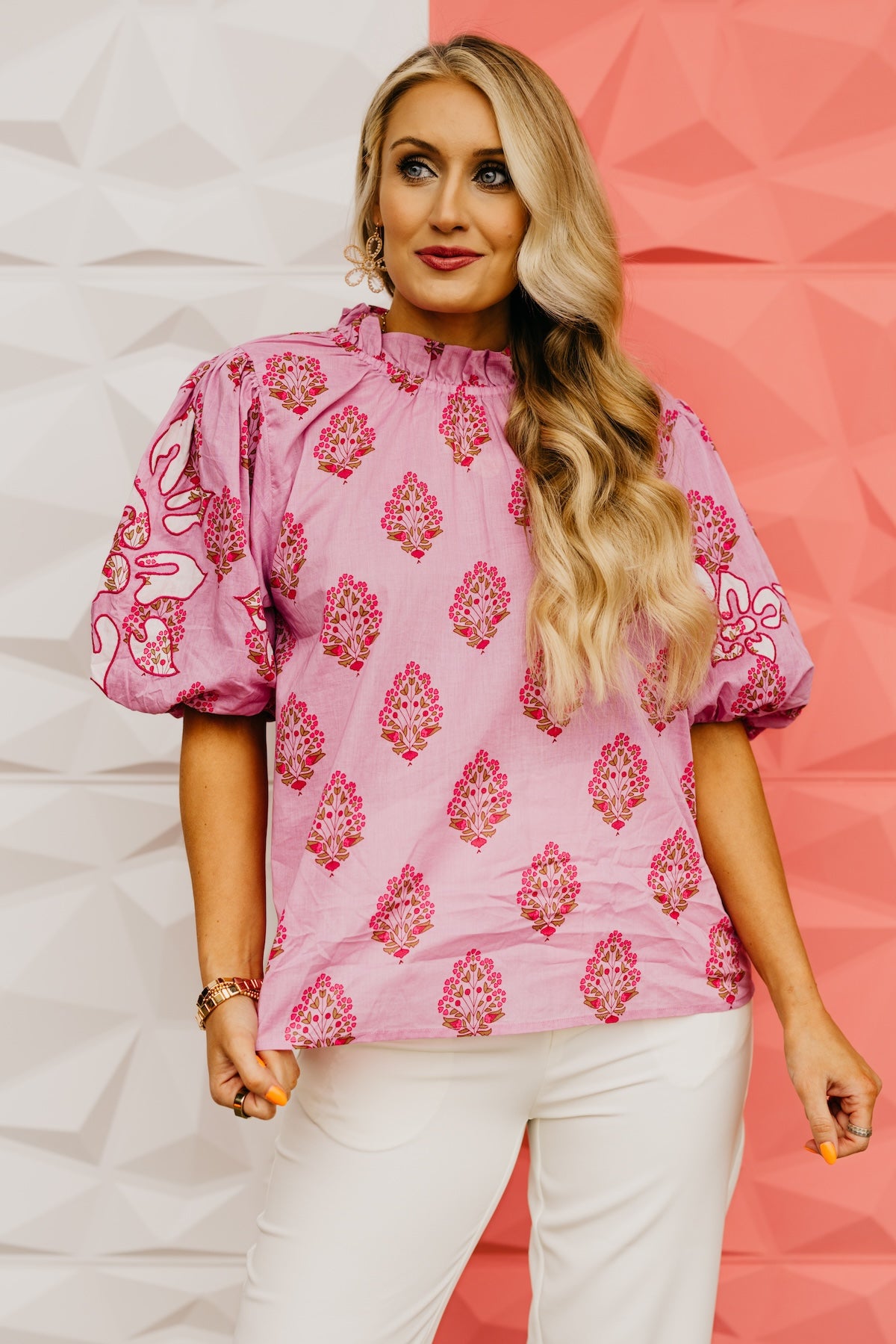 The Emilia Puff Sleeve Floral Top