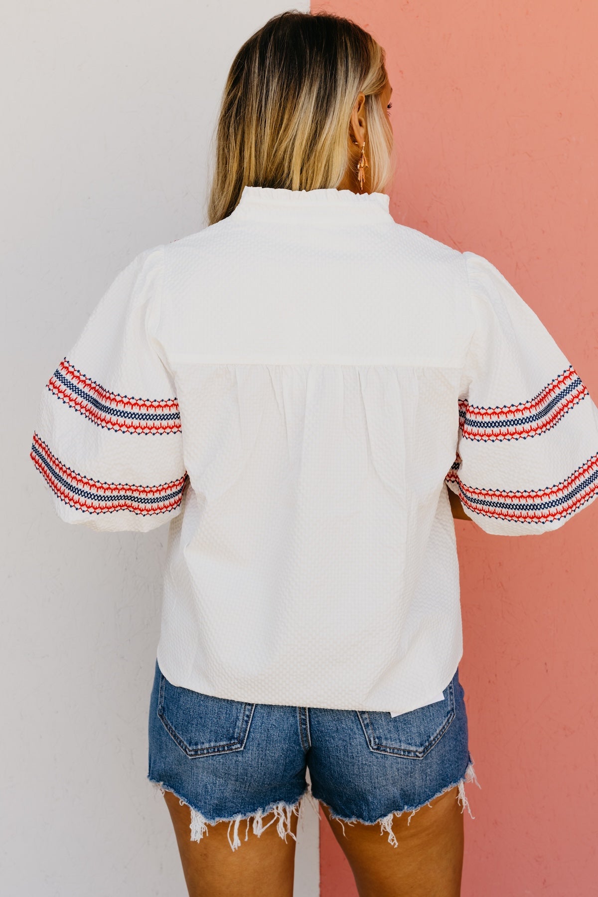 The Anakin Embroidered Textured Top