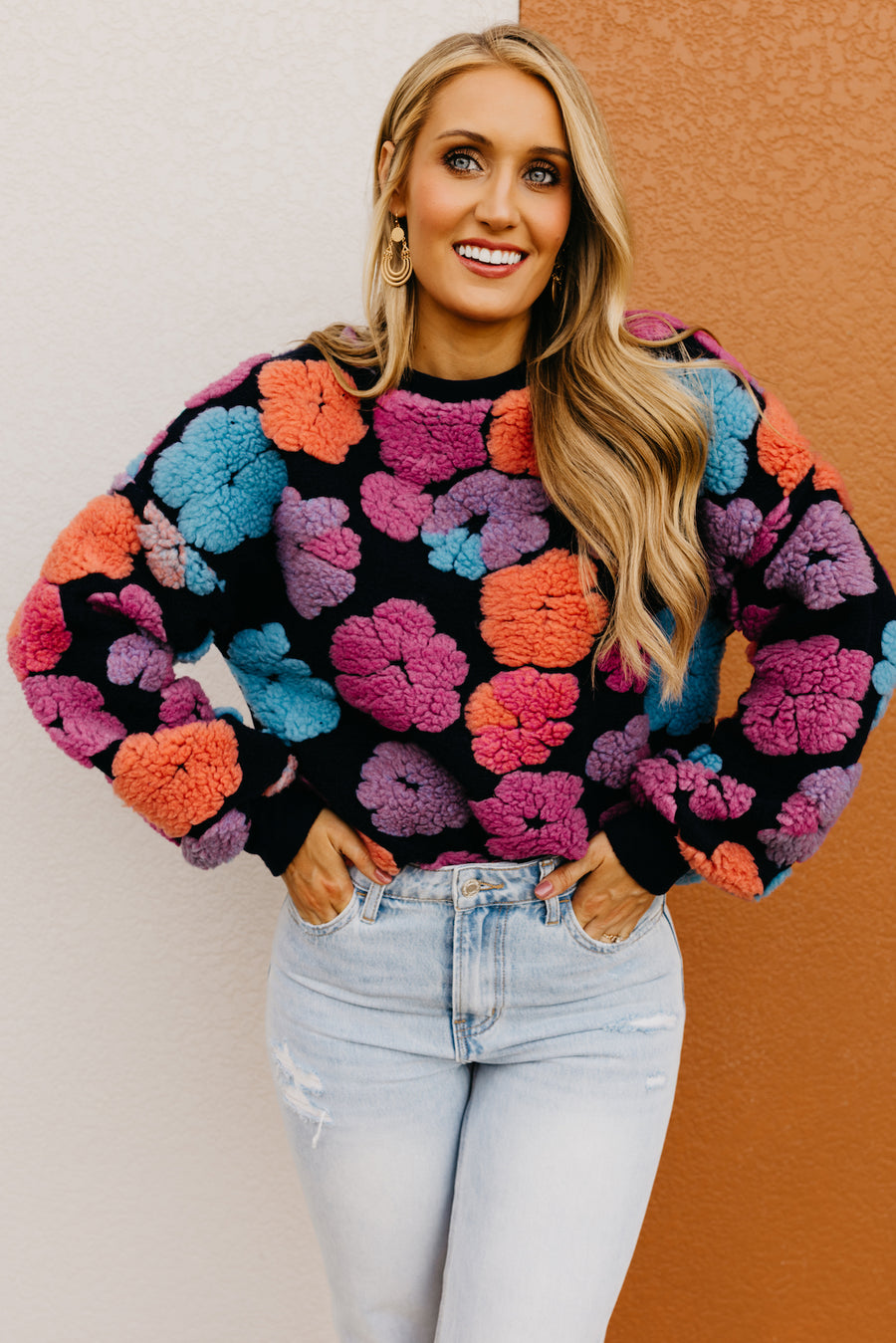 The Harmony Floral Sherpa Sweater