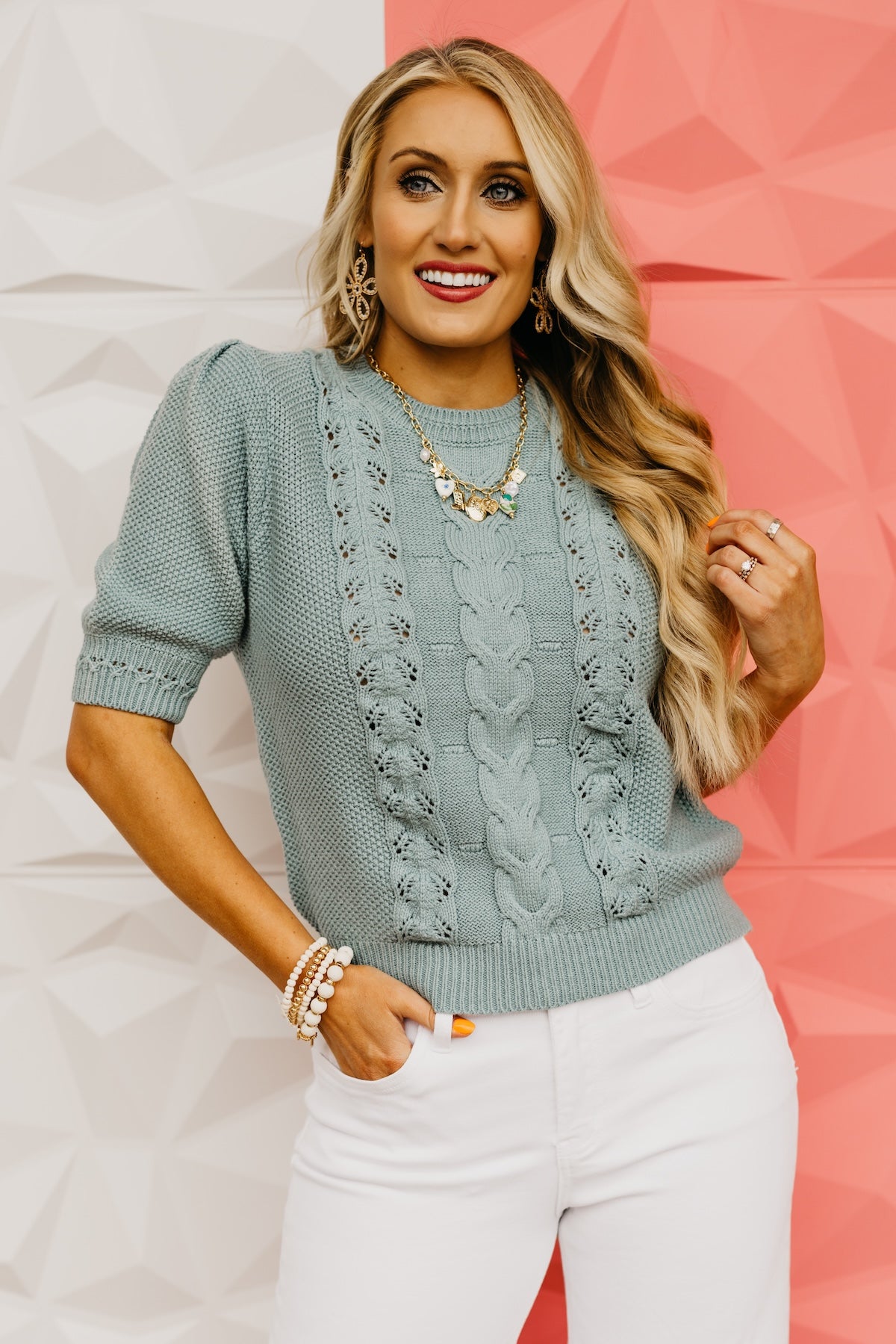 The Dayton Cable Knit Sweater Top