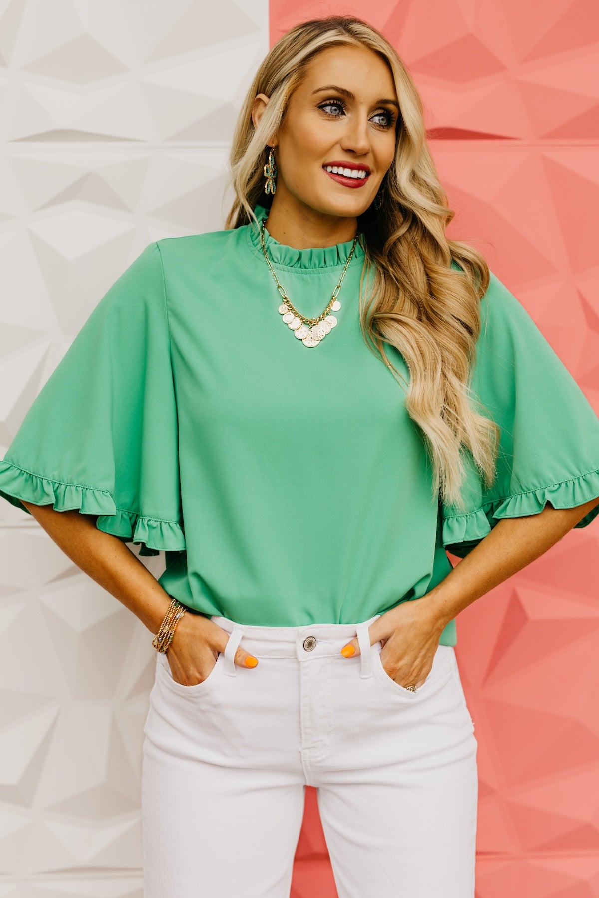 The Emmett Ruffle Trim Blouse