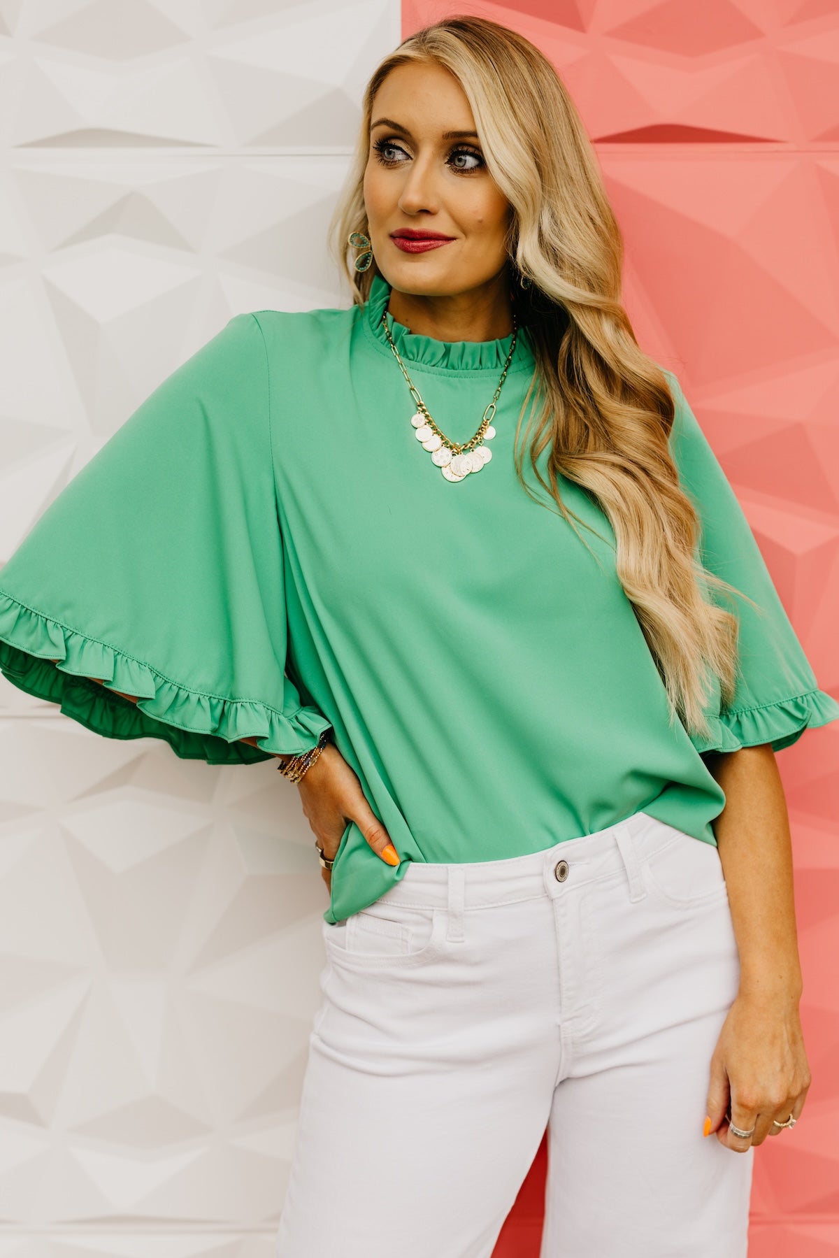 The Emmett Ruffle Trim Blouse